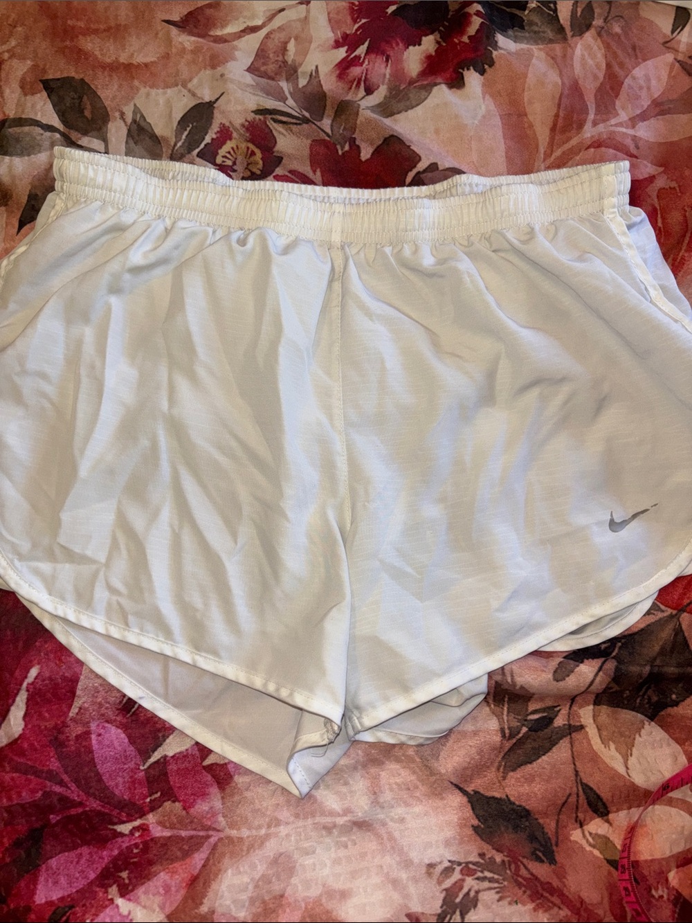 Nike White Women's Athletic Running Shorts, Size S